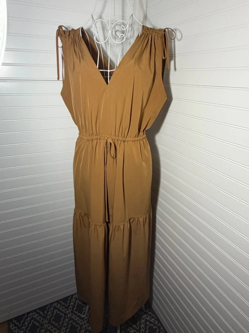 Calvin Klein Deep Tan Maxi Dress - Picture 9 of 11